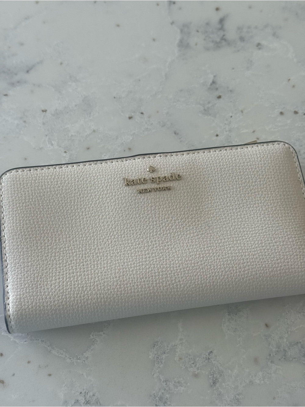 Kate Spade New York Slim Bifold Continental Wallet Pale Ice White